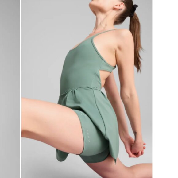 NEW PUMA Move Cloudspun Dress GREEN MOON Womens Size X-Large Athletic - Picture 1 of 8